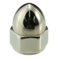 Midwest Fastener High Crown Cap Nut, 1/4"-28, Steel, Chrome Plated, 8 PK 34391